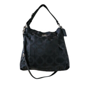 Coach Madison Isabelle Signature Black Shoulder Crossbody Bag